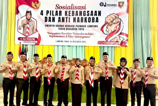 Kwarda Lampung Gelar Sosialisasi 4 Pilar Kebangsaan dan Anti Narkoba di Lamtim