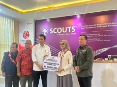 Ketua kwarda Lampung Serahkan Dana Bumbungan Kemanusian Sebesar 250 Juta Ke Kwarda Aceh