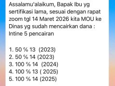 Pencairan Gaji Guru PAI ke 13 dan 14 Dimintai Setoran ?