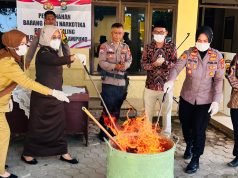 //Polsek Kemiling Musnahkan Narkoba Hampir 1,1 Kilogram, Tegaskan Perang Tanpa Kompromi terhadap Peredaran Narkotika//